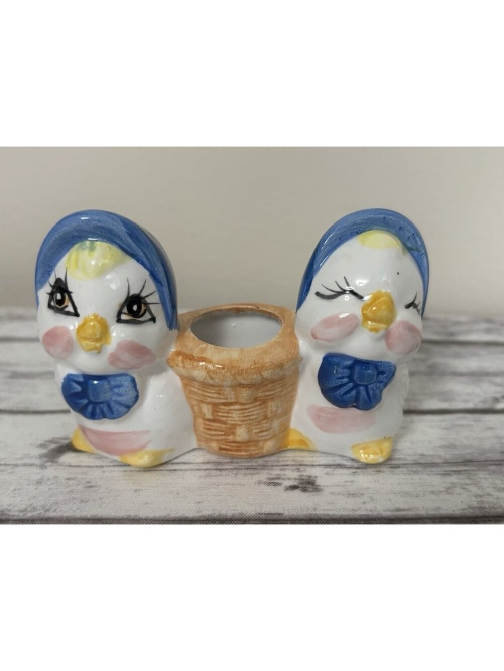 Bluebird Of Happiness Bird Toothpick Holder 1950’s Bonnets Cheerful‎
